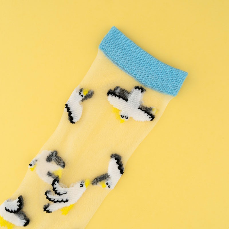 banella concept store seagull socks coucou suzette καλτεσ γυναικειες πολυχρωμμες σχεδιο πουλια 