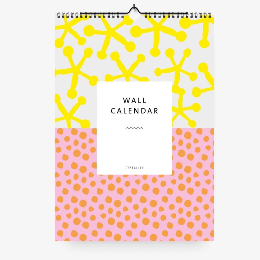 Cute Pattern Wall Calendar