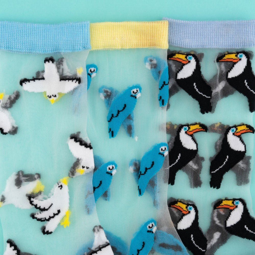banella concept store seagull socks coucou suzette καλτεσ γυναικειες πολυχρωμμες σχεδιο πουλια